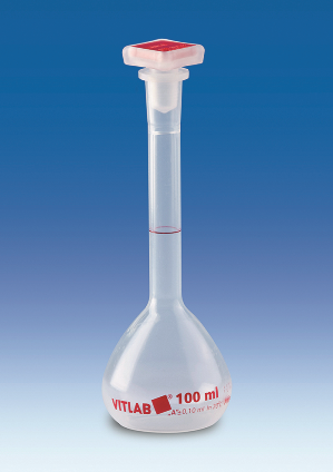 Volumetric flask, PMP, Class A, with NS stoppers, PP